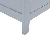 Bathroom floor storage cabinet, bathroom storage cabinet, 4-door independent cabinet, adjustable shelf, adaptive shelf, gray - V.I.P Digital Presence