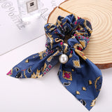 New Pearl Pendant Large Intestine Ring Hair Loop Women's Bundle Hair Knot Big Bow Knot Hair Rope - V.I.P Digital Presence