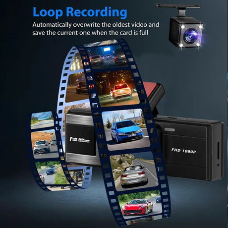 3-Camera Dash Cam – Front, Rear & Inside Car Recorder with WiFi & Night Vision - V.I.P Digital Presence