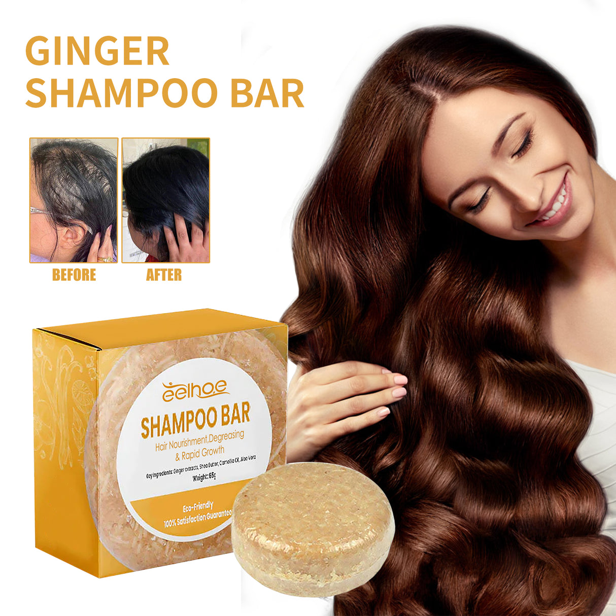 Shampoo Bar, Solid Hair Tight Hair Anti-Loss Soft Repair Hair End Dry Damaged Shampoo Soap - V.I.P Digital Presence