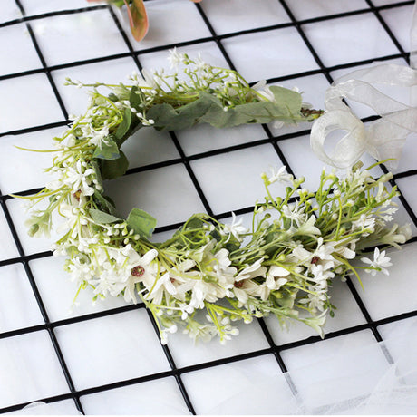 Forest women's floral wreath fresh little daisy princess sweet headband spring photo headband - V.I.P Digital Presence