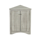 Oak Triangle Bathroom Storage Cabinet with Adjustable Shelves, Freestanding Floor Cabinet for Home Kitchen - V.I.P Digital Presence