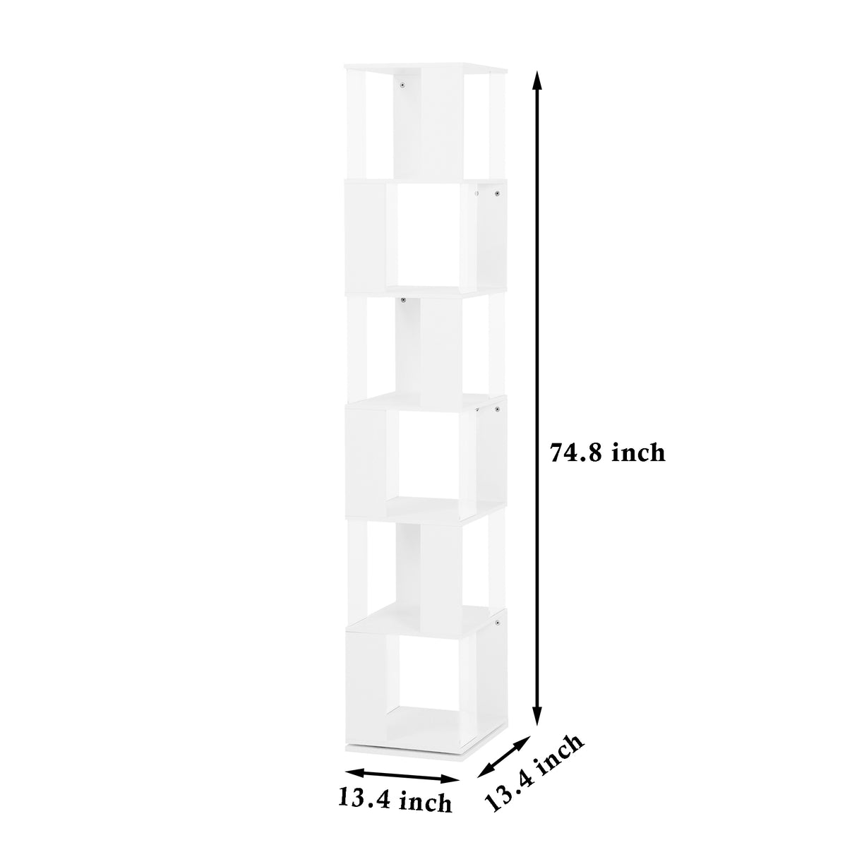 6-layer rotating acrylic board simple bookshelf, multi-functional creative bookshelf for students in the living room - V.I.P Digital Presence