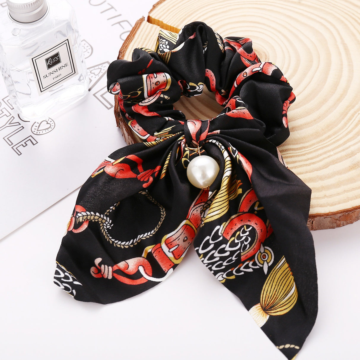New Pearl Pendant Large Intestine Ring Hair Loop Women's Bundle Hair Knot Big Bow Knot Hair Rope - V.I.P Digital Presence