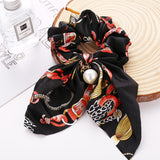 New Pearl Pendant Large Intestine Ring Hair Loop Women's Bundle Hair Knot Big Bow Knot Hair Rope - V.I.P Digital Presence