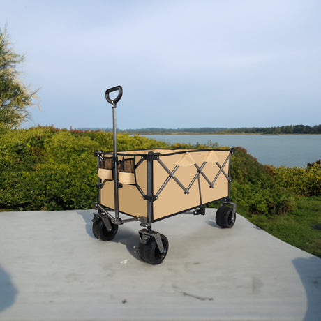 Collapsible Folding Wagon Push Pull Foldable Beach Wagon Cart - V.I.P Digital Presence