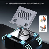 Dual arm support tablet stand with infinite adjustment, rotation, folding, heat dissipation, gaming phone stand - V.I.P Digital Presence