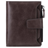 Men's short genuine leather wallet first layer cowhide Korean style fashion casual wallet driver's license wallet father's day gift - V.I.P Digital Presence