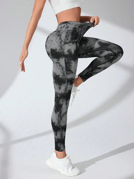 Tie-Dye High Waist Active Leggings - V.I.P Digital Presence