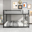 Metal Bunk Bed Full Over Full Bunk Bed Frame with Safety Guard Rails Heavy Duty Space-Saving Design Easy Assembly Black - V.I.P Digital Presence