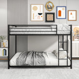 Metal Bunk Bed Full Over Full Bunk Bed Frame with Safety Guard Rails Heavy Duty Space-Saving Design Easy Assembly Black - V.I.P Digital Presence