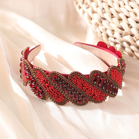 Gorgeous Mizhu Water Diamond Baroque Retro Wide Edge Hair Accessories - V.I.P Digital Presence