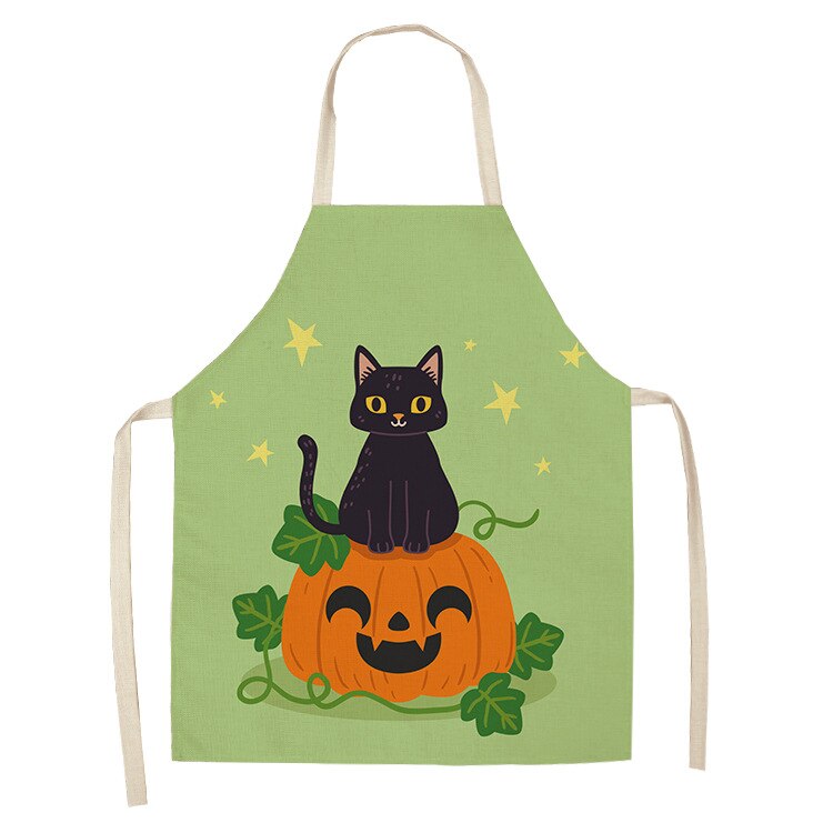 Cat Kitchen Aprons For Women Cotton Linen Bibs Household Cleaning Pinafore Home Cooking Apron kids kitchen barber - V.I.P Digital Presence