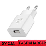 Baseus 5V 2.1A Dual USB Charger For Phone Fast Charging Charger Portable EU Plug Travel Adapter Wall charger