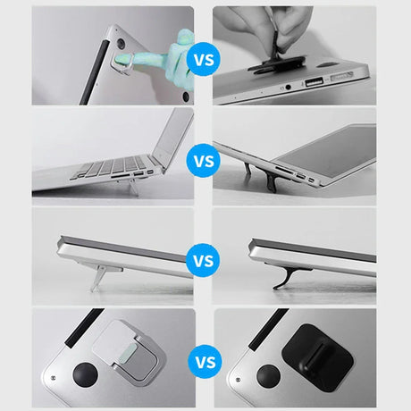 Mini Foldable Laptop Stand, Portable Computer Keyboard , Self-Adhesive Invisible Notebook Stand and Keyboard Lift for Desk - V.I.P Digital Presence