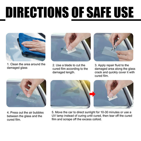 Glass Repair Kit, Auto Glass Cracks And Scratches Multi-Functional Adhesive Repair Solution - V.I.P Digital Presence