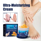 Crema de manos reparadora antigrietas, mejora la piel agrietada y áspera, elimina la piel muerta e hidrata las manos y los pies.