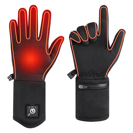 Winter Skiing Heated Gloves Outdoor Sports Touch Motorcycle Men Women Warm Windproof Hunting Black Mittens Bicycles - V.I.P Digital Presence