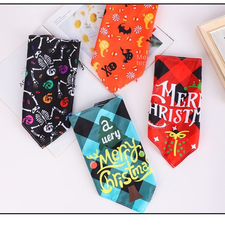 Pet Bandana for Dogs and Cats - Thanksgiving, Christmas, Halloween Pet Triangle Scarf Bib - V.I.P Digital Presence