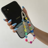 Minimally colored daisy fruit phone chain accessories creative mushroom bead bag pendant keychain - V.I.P Digital Presence
