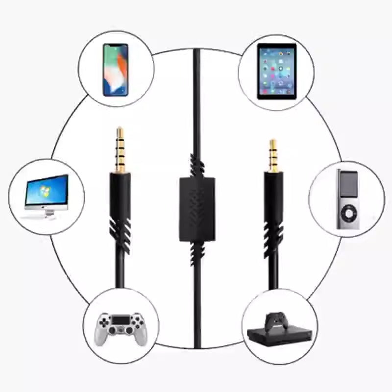 Suitable for Logitech ASTRO A10 A40 gaming headphones Ps4 connection cable headphone audio cable - V.I.P Digital Presence