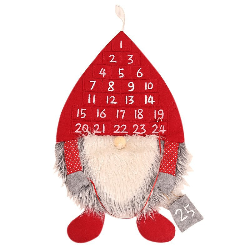 Christmas decorations non-woven fabric simulation wool creative forest man calendar Christmas calendar ornaments - V.I.P Digital Presence