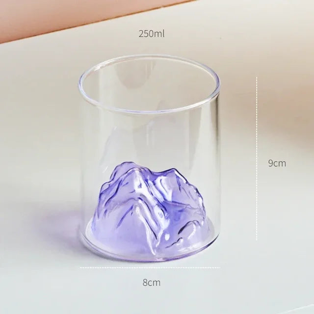 Small Transparent Glass Coffee Cup Mountain Glass Whisky Heat Resistant Tea Drink Milk Juice Cup Cups Drinking Glasses - V.I.P Digital Presence