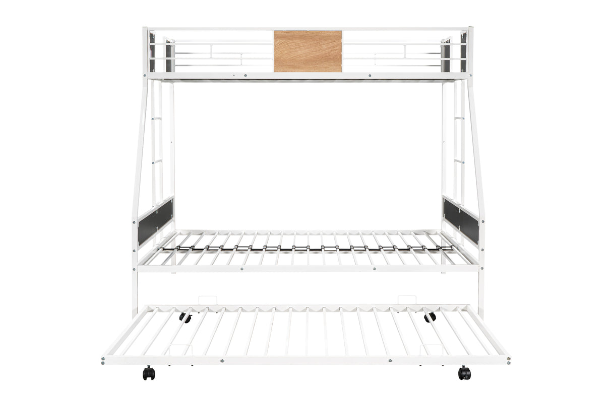 Metal Twin over Full Bunk Bed with Trundle - V.I.P Digital Presence