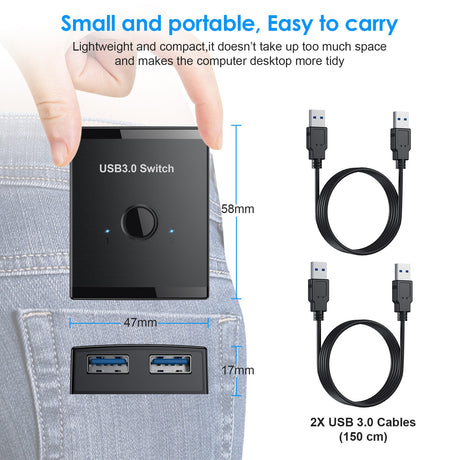 USB 3.0 Bidirectional Switcher Private Mode 2-in-1/1-in-2-in-1/2-in-1 Printer Sharer Distributor - V.I.P Digital Presence