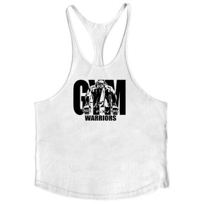 Cotton fitness vest GYM WARRIORS sport deep digging thin shoulder strap shirt - V.I.P Digital Presence