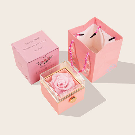 360° Flip Rose Gift Box Necklace Ring Gift Box For Women Girlfriend 2024 Hot Best Valentine Mother Day Birthday Gift Decoration - V.I.P Digital Presence