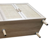 62.20"Elegant and Functional 4-Door Rattan Decorative Storage Cabinet,for Bedroom,Living Room,Office,Easy Assembl - V.I.P Digital Presence