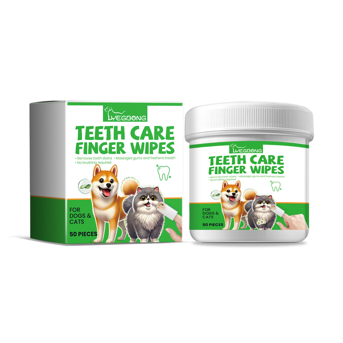Dog And Cat Tooth Wipes, Pet Dog Mild Tooth Cleaning Tartar Stains Fresh Breath Wipes - V.I.P Digital Presence