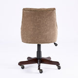 Medieval retro style sheepskin patterned home office chair with lifting, rotating, and tilting functions, brown - V.I.P Digital Presence