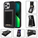 For iPhone 14ProMax Card Holder Phone Leather Case Samsung S23Ultra Photo Frame Magnetic Buckle Protective Case - V.I.P Digital Presence