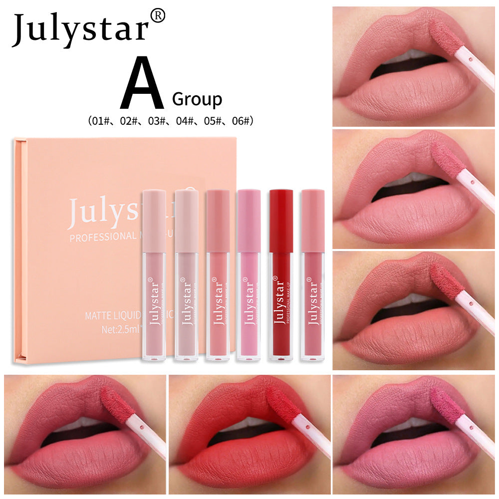 Lip And Cheek High Value Makeup Non-Flaking And Non-Sticky Cup Watery Mirror Enzyme Lip Glaze Set - V.I.P Digital Presence