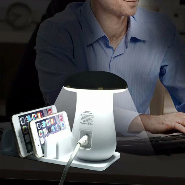 Multi Port Quick charger 3.0 Mushroom Lamp QC3.0 Charge for smart phone  Led Lamp USB Charging Station Dock - V.I.P Digital Presence