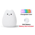 Touch Night Light Colorful Cat Silicone Animal Light Led Cartoon Lamp Bedroom Decoration Lights Bedside Lighting - V.I.P Digital Presence