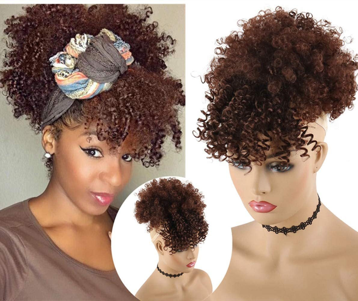 European and American Explosive Wig Bangs Contract African Fluffy Caterpillar Small Roll Contract - V.I.P Digital Presence