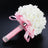 White Ivory Bridal Bridesmaid Flower Wedding Bouquet Artificial Flower Rose Bouquet Crystal Bridal Bouquets - V.I.P Digital Presence
