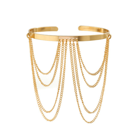 Punk style chain arm bracelet ethnic arm chain with adjustable opening - V.I.P Digital Presence