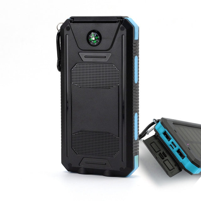 Strong waterproof solar mobile power supply 20000mah Compass mobile phone solar power bank - V.I.P Digital Presence