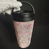 Diamond inlaid vacuum stainless steel coffee cup creative handle insulated cup vacuum portable car cup - V.I.P Digital Presence