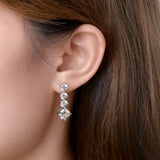 4 Carat Moissanite 925 Sterling Silver Earrings - V.I.P Digital Presence