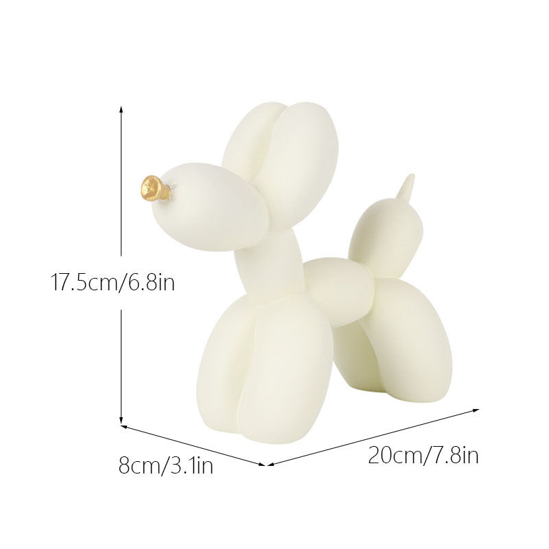New black and white plaid balloon dog ornaments creative TV cabinet wine cabinet living room porch resin crafts - V.I.P Digital Presence