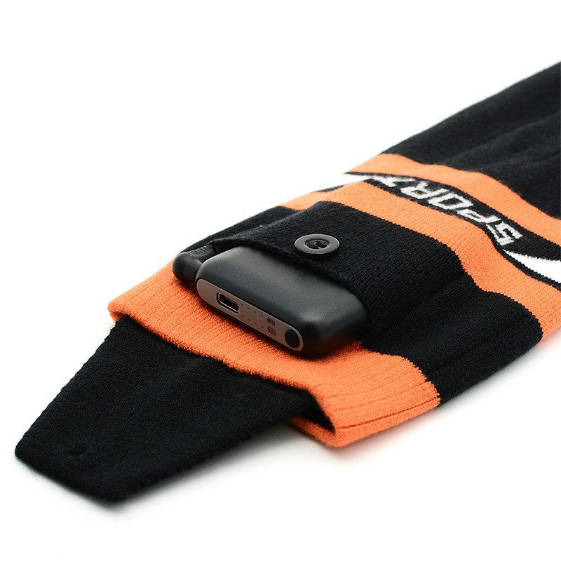 Warm socks for winter, electrically heated socks with USB charging, long tube electric heating socks for skiing, and heated socks for skiing - V.I.P Digital Presence