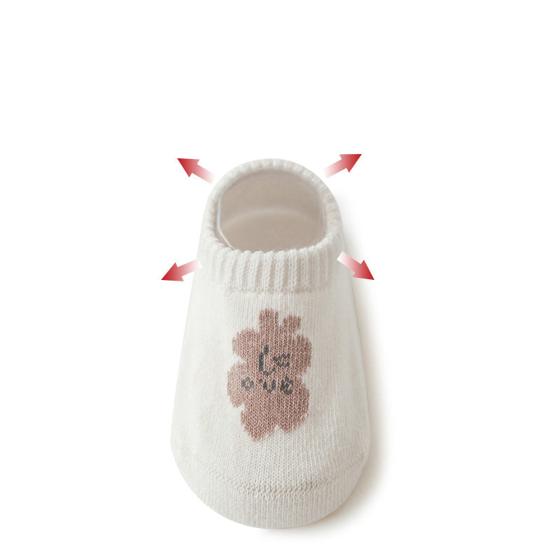 Spring And Summer New Baby Floor Socks Combed Cotton Non-Slip Indoor Cool Children Toddler Socks Cartoon Short Boat Socks - V.I.P Digital Presence