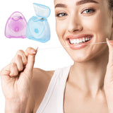 50m Mint-Flavored Dental Floss Blue Triangle Boxed Disposable Dental Floss Stick Tooth Cleaning Portable Floss Roll - V.I.P Digital Presence