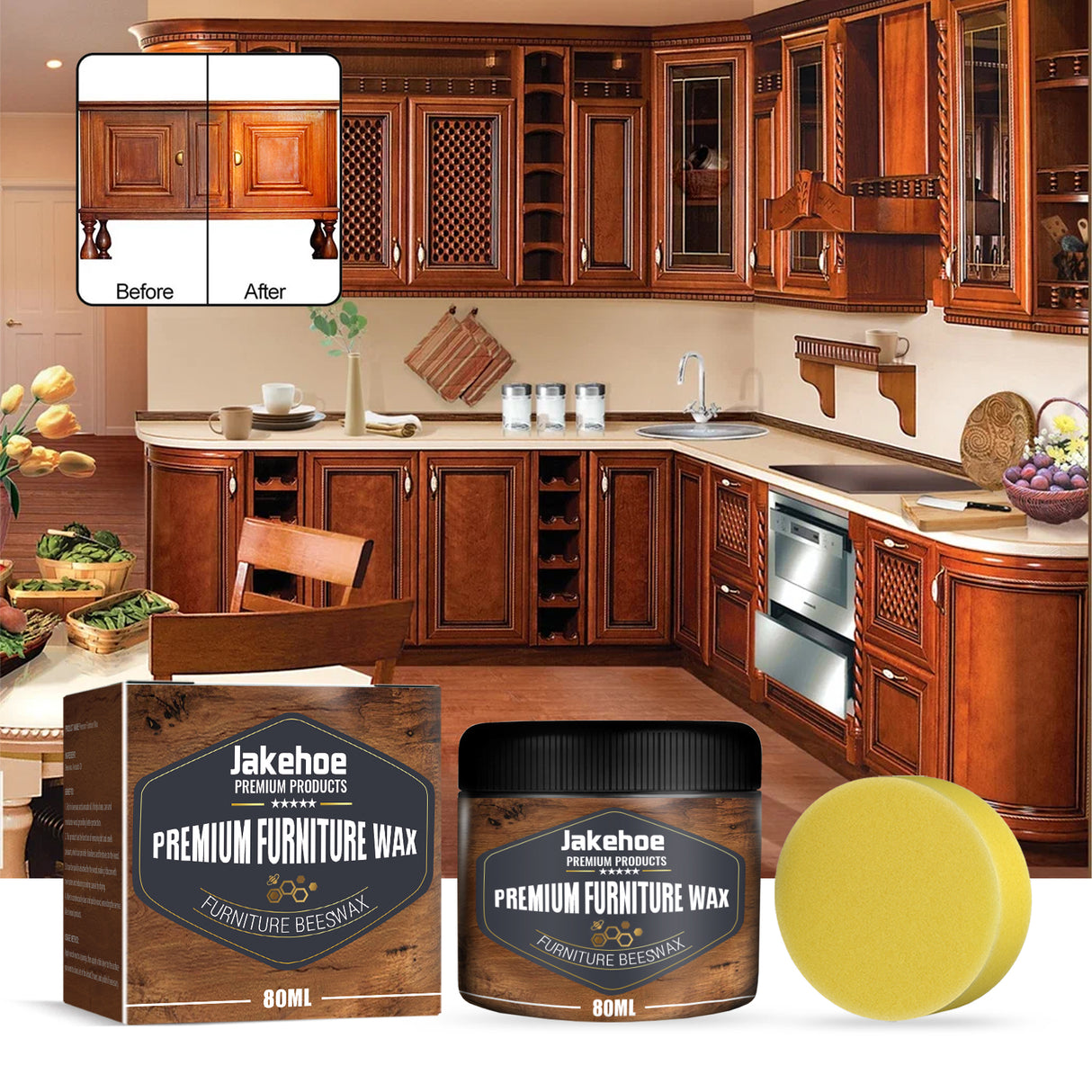 Beeswax, Wood Floor Mahogany Furniture Scratches Cleaning Care Polishing Brightening Maintenance Care Wax - V.I.P Digital Presence