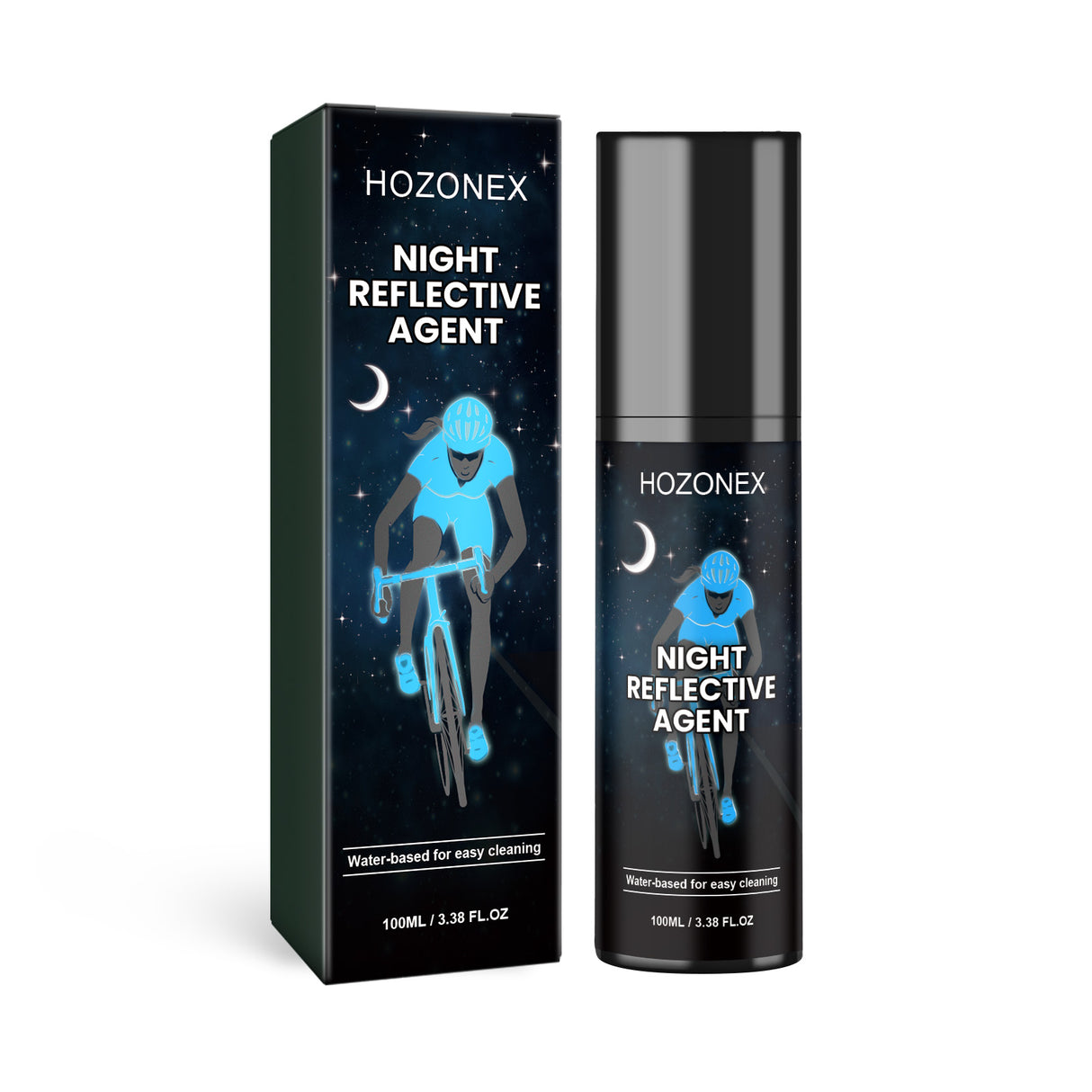 Hozonex Night Reflective Spray, Bicycle Clothing Glow-In-The-Dark Warning Signs Environmental Fluorescent Night Spray - V.I.P Digital Presence